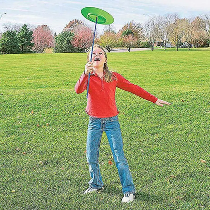OOTDTY 6PCS Set Juggling Spinning Plates Sticks Turntable Acrobatic Performance Supplies for Kids Adult Balance Classic Toy