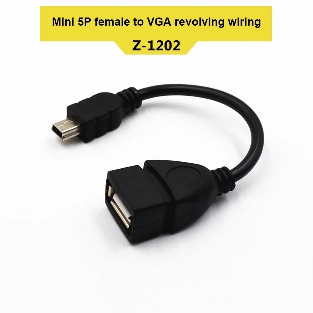 

Mini USB 5P Male to OTG USB Female Car Adapter Data Cable for Video Camera Audio Tablet CD GPS JHP-Best