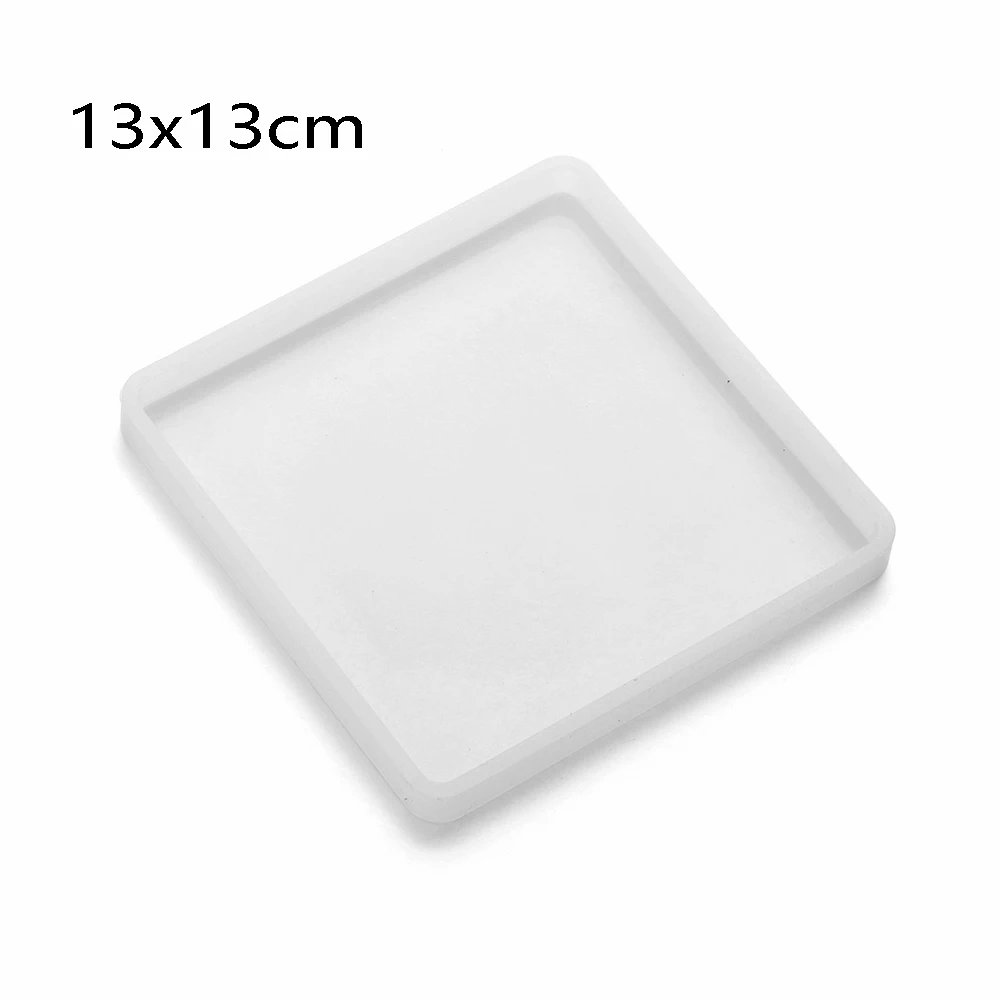 13x13cm 1 шт. круглые силиконовые формы для литья эпоксидной смолы форма для изготовления ювелирных изделий DIY ручной работы кулон агат ремесла глиняный инструмент - Цвет: 13x13cm