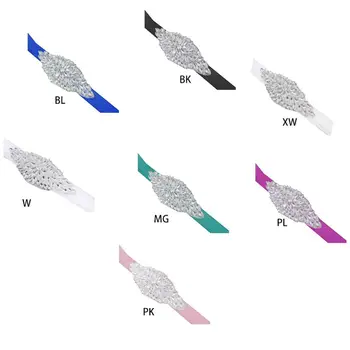 

Womens Wedding Dress Romantic Waist Belt Glitter Reflective Rhinestone Leaves Bridal Bridesmaid Sash Jewelry Prom Cummerbunds