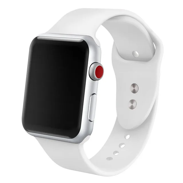 NO.35.White Силиконовый ремешок для наручных часов Apple Watch, 42 мм, 38 мм, Версия 44 мм 40 мм резиновый браслет для наручных часов Черные полуботинки со шнуровкой и ремешком наручных часов Iwatch серии 4/3/2/1 браслет - Цвет ремешка: NO.35.White