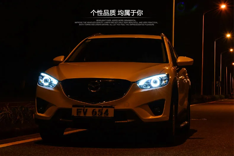 Автомобильный Стильный чехол на голову для Mazda2013- CX-5 фары светодиодный фонарь DRL Объектив Двойной Луч Биксенон HID автомобильные аксессуары