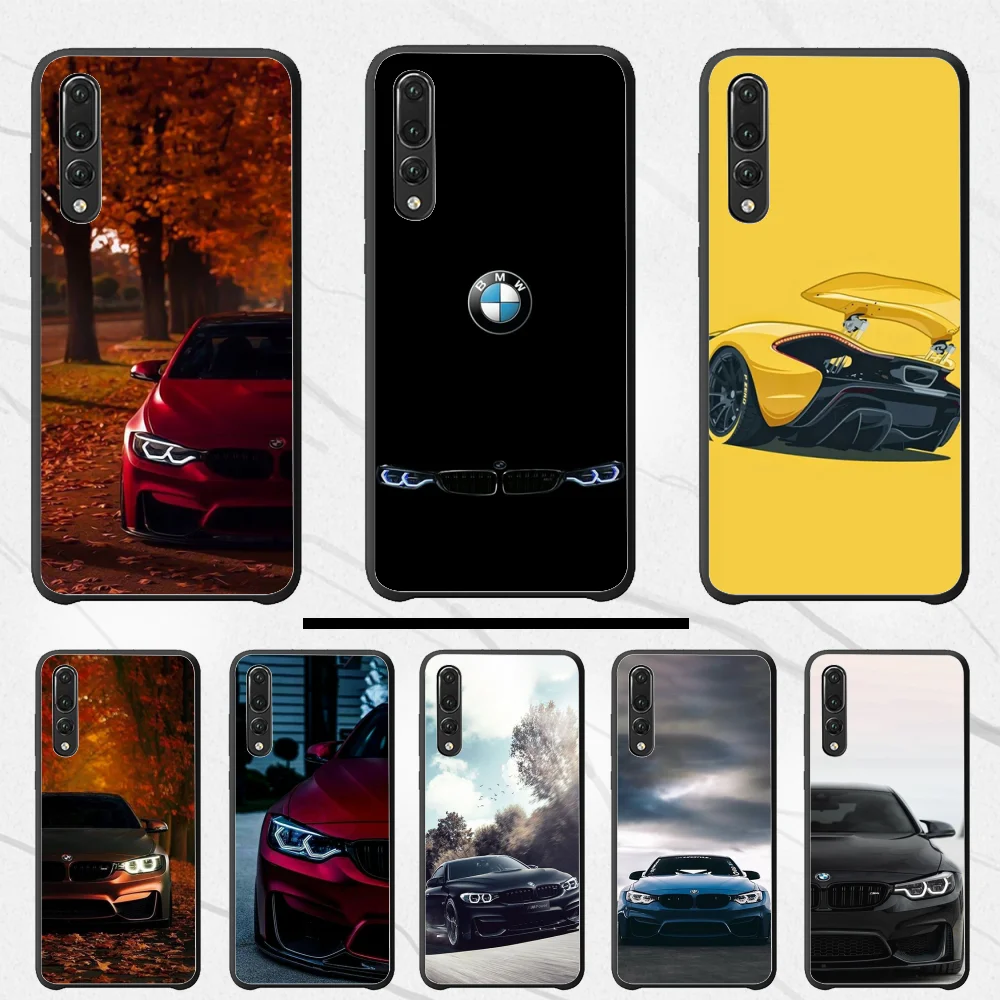 

For Huaweii P30 Blue Red Car for Bmw Bags Soft Phone Cover For Huawei P10 20 pro lite plus 30 2019 P8 P7 2017 2016 PSMART 2019