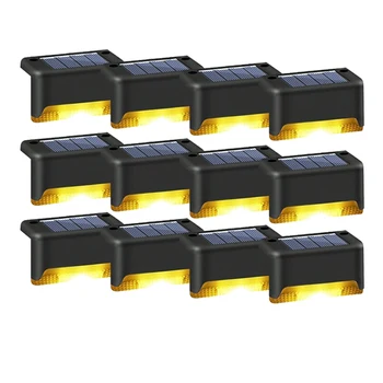 

Solar Waterproof Deck Lights Step Lights Led Fence Lamp for Patio,Stairs,Garden Pathway,Step & Fences(Warm White)12Pcs