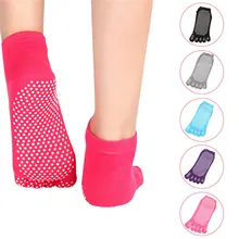 Женские носки для йоги противоскользящие пять пальцев танцевальные носки балетная одежда для фитнеса Пилатес хлопковые Дышащие носки забавные носки 6