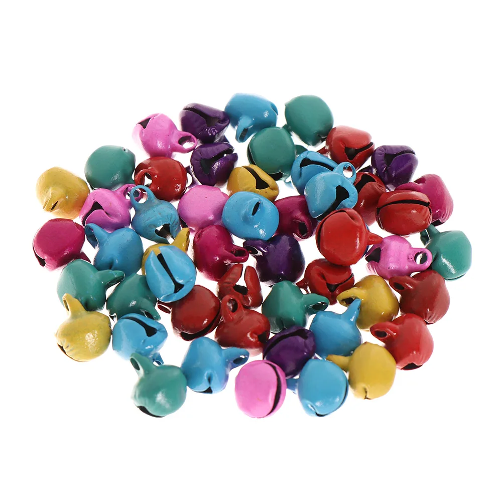 Multicolor 50 шт. алюминиевые бусины-колокольчики, маленькие вечерние украшения для фестиваля/украшения для рождественской елки/Аксессуары для рукоделия - Цвет: Multicolor