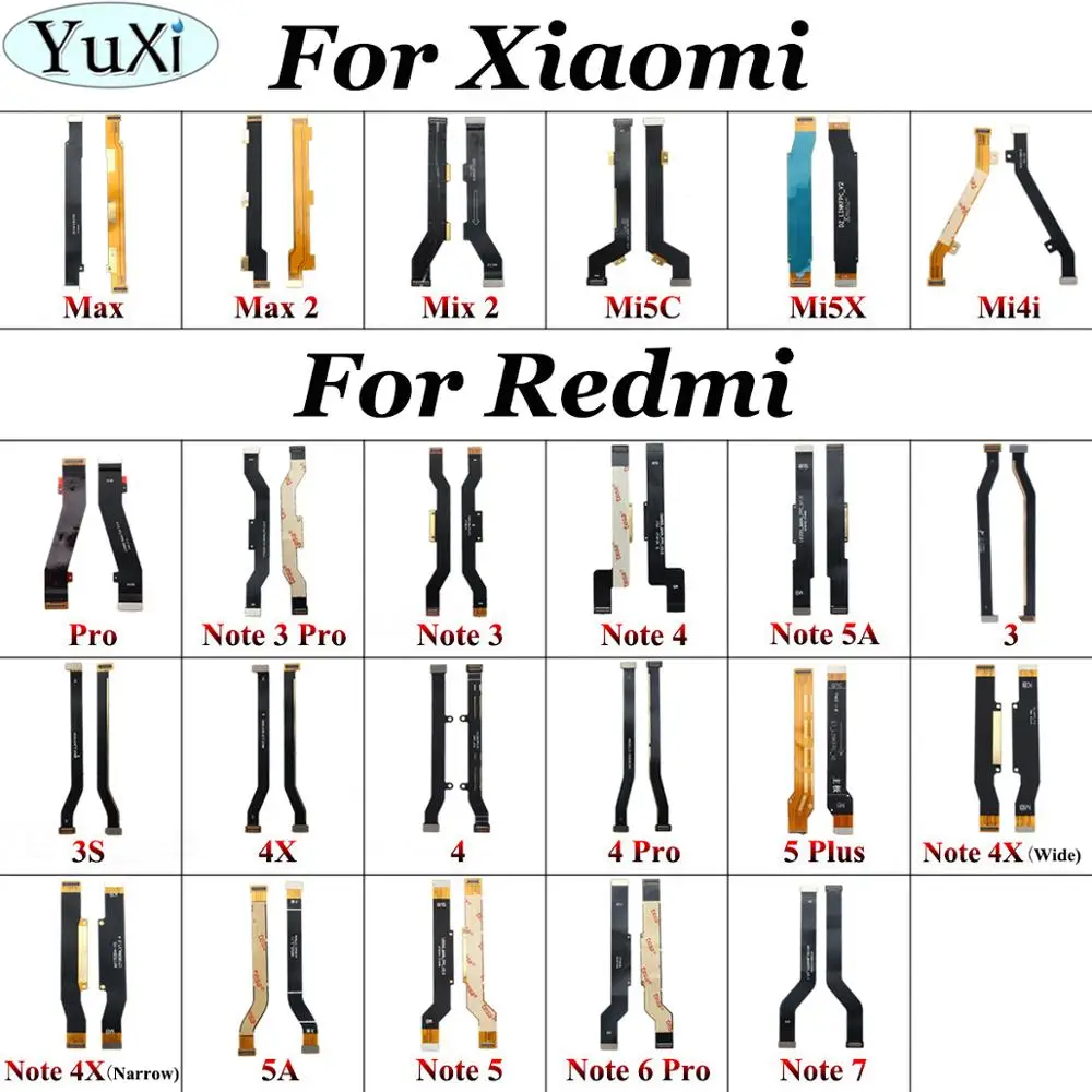 

YuXi For Xiaomi mi 5X 5C 4i Max Mix 2 Mainboard Motherboard Connector LCD Display Flex Cable for Redmi 3 3S Note 3 Pro 4 4X 5A