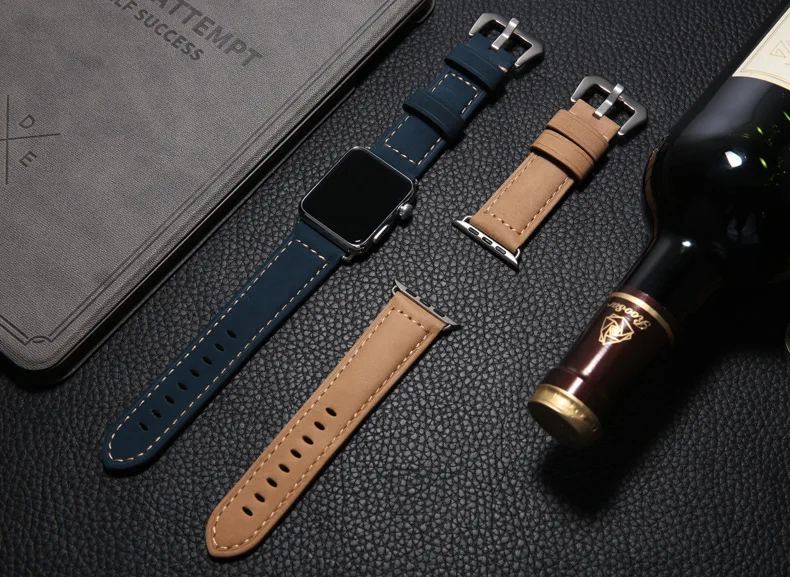 Из натуральной кожи петлевой ремешок для наручных часов Apple Watch, ремешок 42 мм 44 мм Apple Watch 4 5 38 мм 40 мм, для iwatch, версия 3, 2, 1, Correa, сменный Браслет