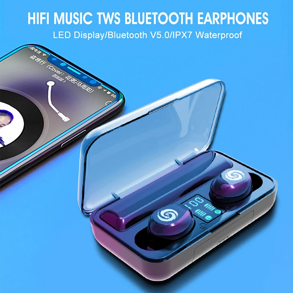 Bluetooth 5,0 гарнитура TWS беспроводные наушники мини наушники стерео наушники для смартфона для iphone для HUAWEI для ipad