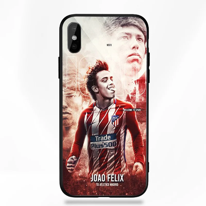 Чехол для телефона Joao Felix для iphone, чехол Atletico Madrid DIY, черный мягкий чехол из ТПУ для iphone 11Pro X XR XS MAX 7 8 7plus 6 6S 5S SE