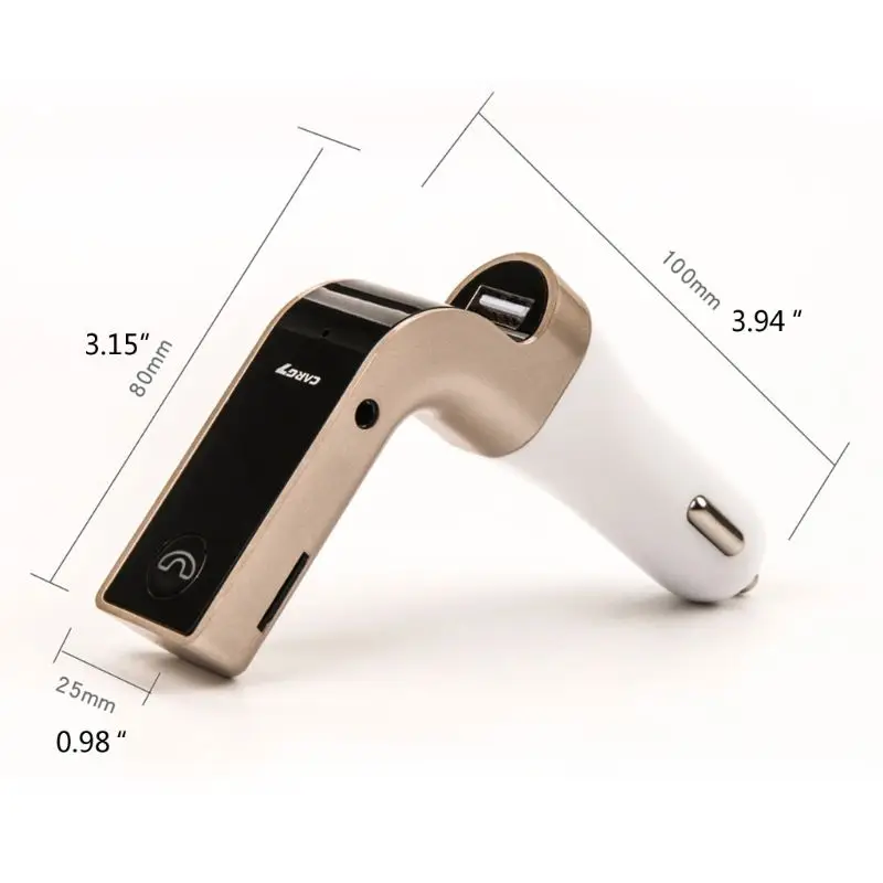 Автомобильный FM Bluetooth передатчик беспроводной G7 AUX с USB портом поддержка WMA U диск TF