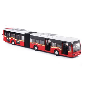 

1:50 Alloy Pull Back Double Bus,High Simulation City Bus Model,Toy Vehicles,Metal Diecasts,Flashing & Musical