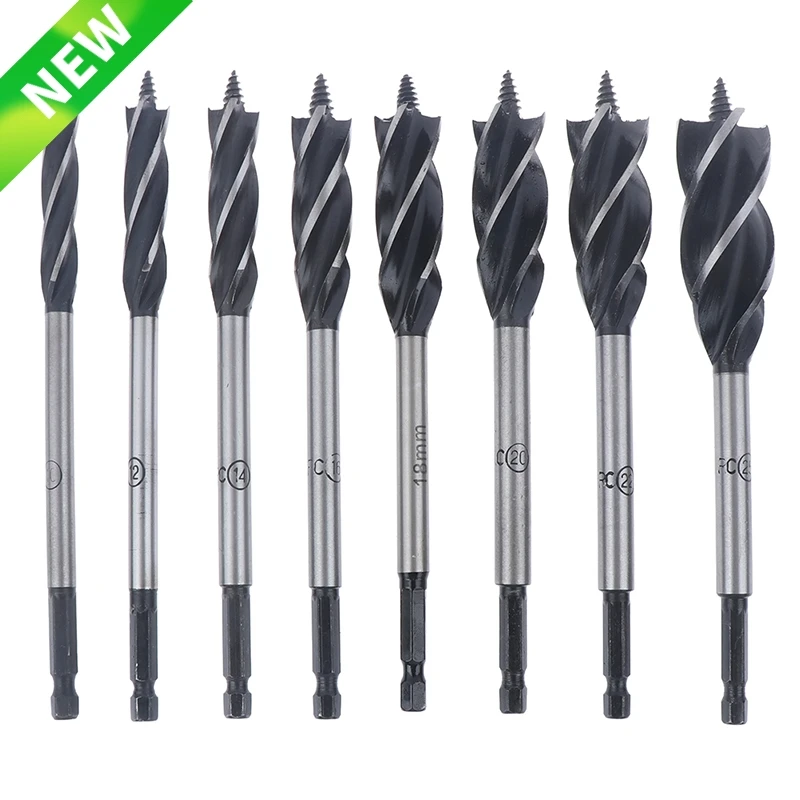 

10-24mm Twist Drill Bit Set Wood Fast Cut Auger Carpenter Joiner Tool Drill Bit For Wood Cut Suit for Woodworking