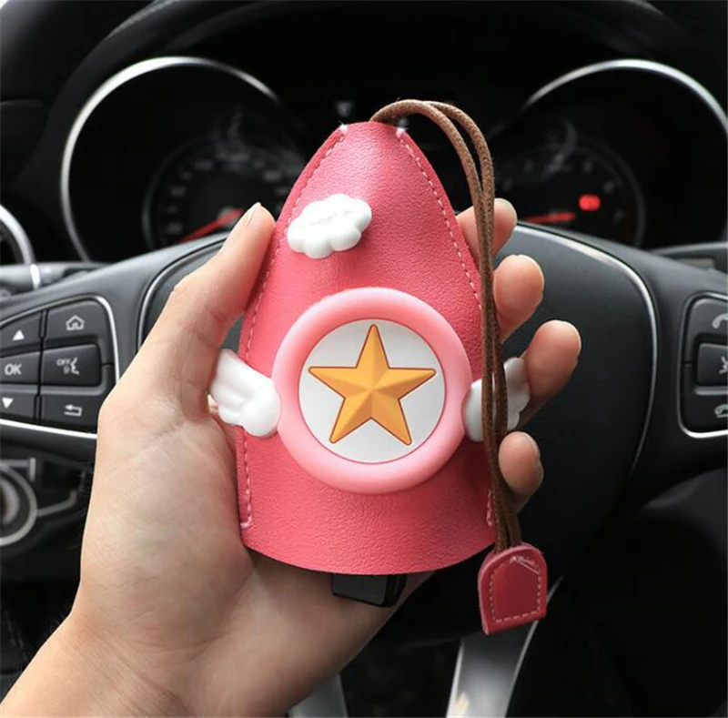 Pink Карта аниме Captor SAKURA чехол из искусственной кожи брелок держатель Чехол Аксессуары косплей реквизит для мужчин и женщин новые подарки - Цвет: Pink