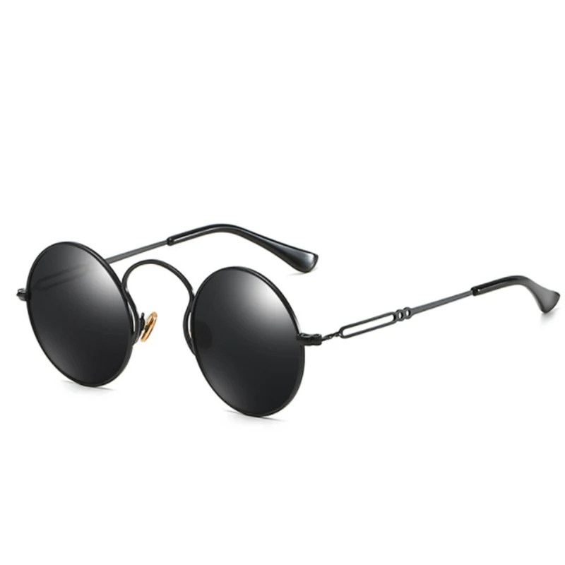 classic sunglasses European and American trend retro polarized round metal frame street shooting unisex fashion sunglasses