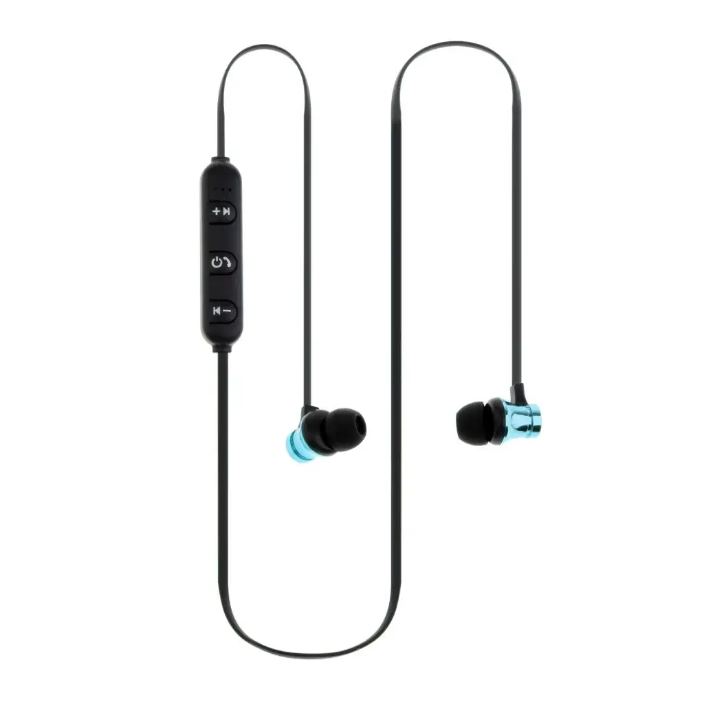 Blue 62mm Bluetooth наушники спортивные свободные наушники беспроводные наушники Магнитная гарнитура с микрофоном для мобильных телефонов наушники - Цвет: Blue 62mm