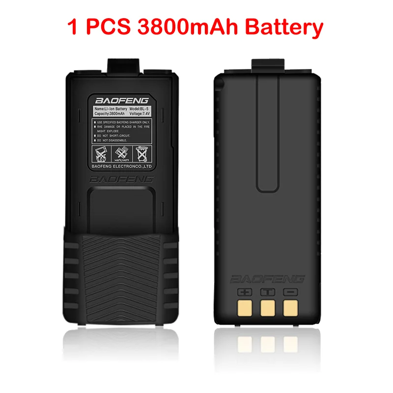 2022 BAOFENG UV-5R Battery For Pofung UV5R UV-5RE DM-5R Plus BF-F8 RT-5R RT5 BL-5 Battery 3800mAh Compatible USB cable charging baofeng walkie talkie