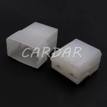 

1 Set 4 Pin 6.3 Series White Auto Connector High Current Oxygen Sensor Wiring Socket Female Male Adapter 180900