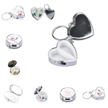 

1PC Pillbox Medicine Container Tablet Storage Case Round Heart Shape Medicine Container For Pill Storage Holder