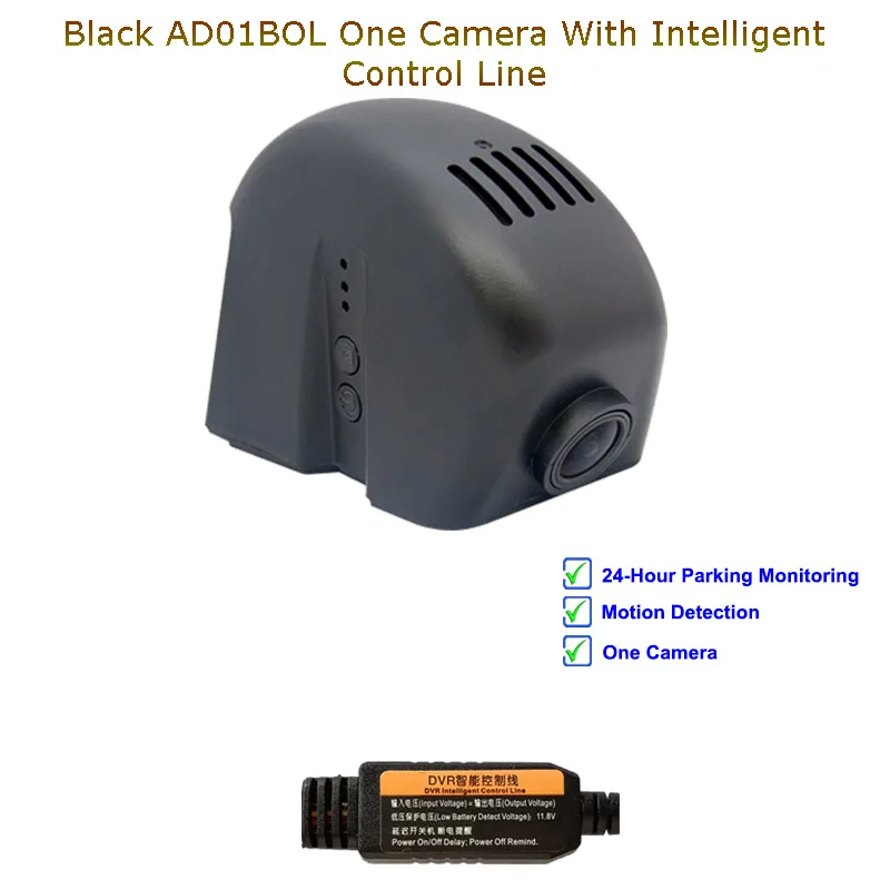 Jabriel Авто Скрытая 1080P Автомобильный Камера dash cam 24 часа в сутки Регистраторы сзади Камера для audi a6 c5 c6 c7 a4 b6 b7 b8 q5 q7 a3 8p 8v a5 a1 - Название цвета: Blcak One Cam Line