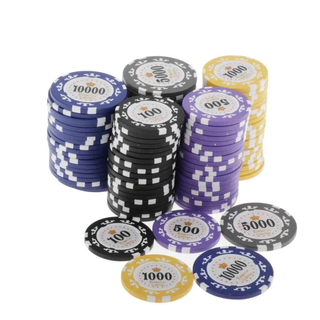 Lowest Prices 100 Pieces Poker Chips Set Casino Supply Board Cards Game Token Chip 4cm Same day