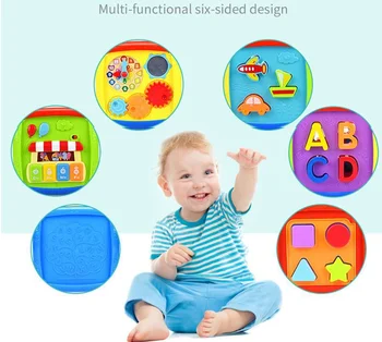 

Baby Educational Toy Multifunctional Musical Toys Baby Music Electronic Box Children Gear Clock Geometric Blocks Sorting Toys