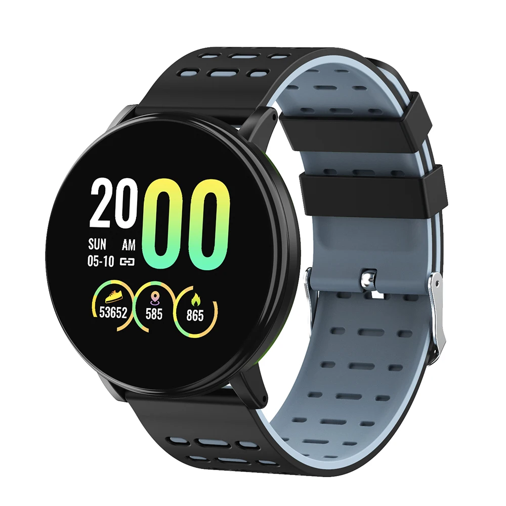 Grey Y19 Bluetooth Смарт-часы для женщин спортивные IP68 Водонепроницаемые Часы Подсчет шагов кровяное давление мониторинг сердечного ритма фитнес-часы - Цвет: Grey