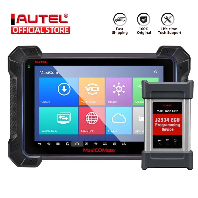 Autel MK908P автомобильный диагностический сканер MaxiSys J2534 программатор ЭБУ