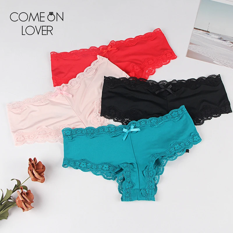 

Comeonlover M-5XL Cotton Panties Female Underpants Sexy Panties for Women Briefs Underwear Plus Size Pantys Lingerie Solid Color