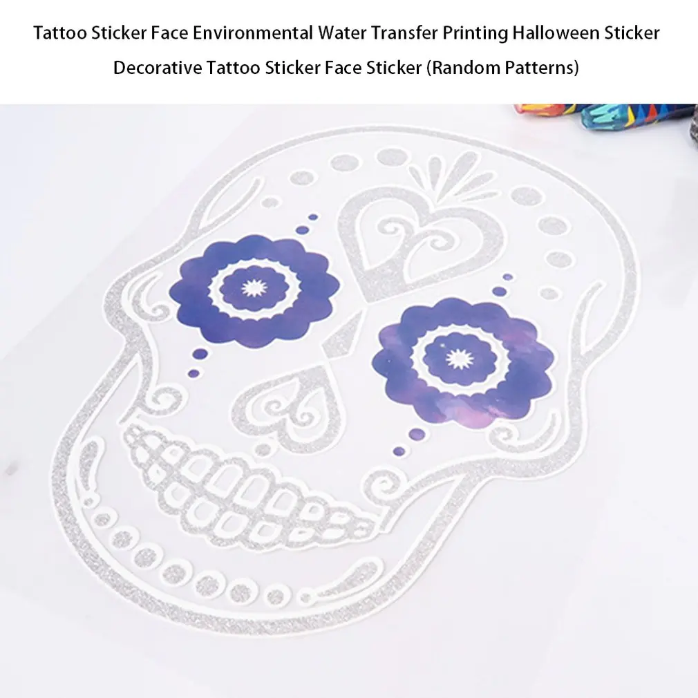 Creative Tattoo Sticker Customized Face Environmental Water Transfer Party Halloween Sticker Decorative Tattoo Sticker