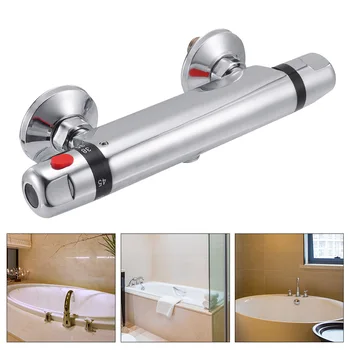 

JUSHFO Thermostatic Bar Shower Mixer Valve Tap Full Copper Faucet Intelligent Mixing Water Valve Concealed Installation