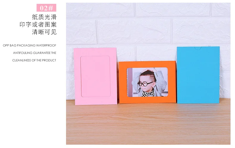 6-Inch Color Frame Manufacturers Direct Selling Top Grade Retro Wall Photo Wall Primary Color Hanging Paper Frame Paper
