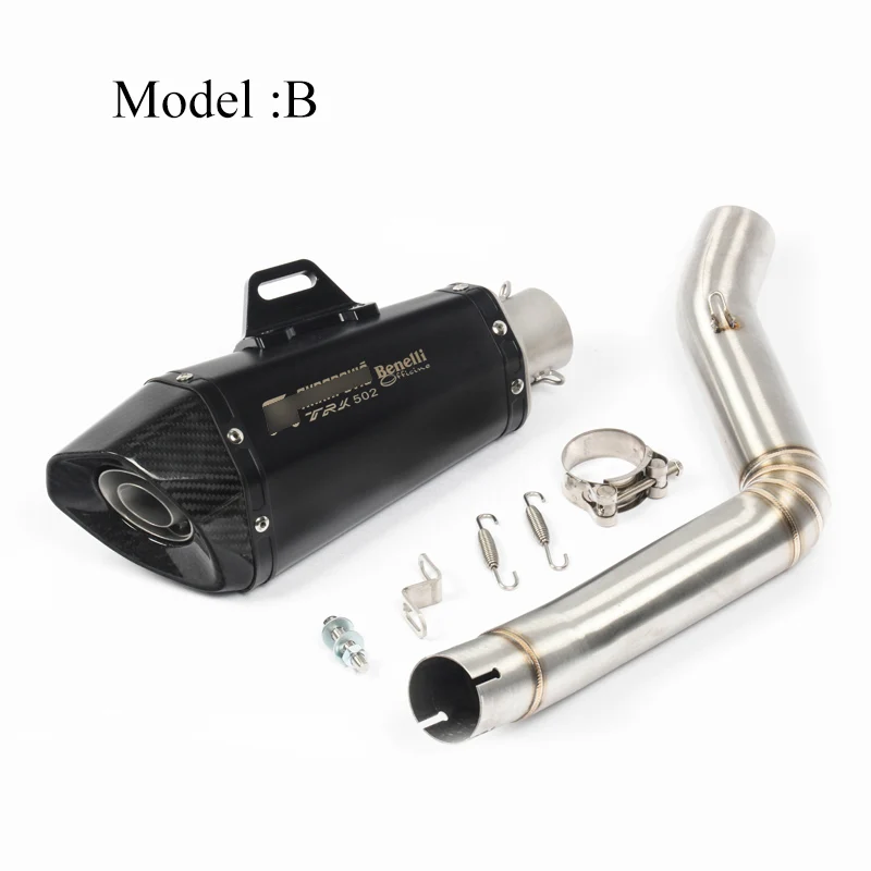 Для мотоцикла Benelli TRK 502 полная выхлопная система Piep Mid Соединительная труба соединительная трубка наконечники глушителя Dirt Bike модифицированный скольжения