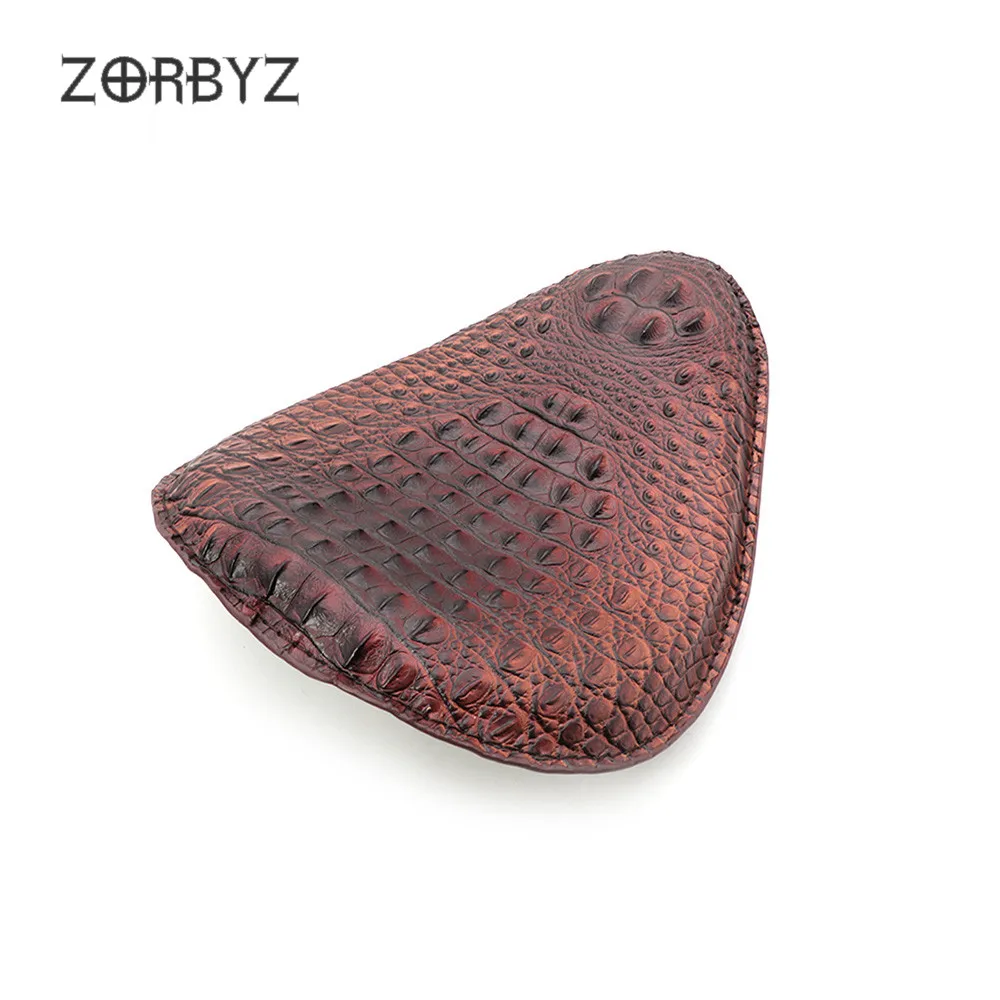 ZORBYZ 1 шт. мотоциклетные ретро коричневый крокодил из искусственной кожи Стиль Solo сиденье для Honda Kawasaki Harley Chopper Bobber Пользовательские