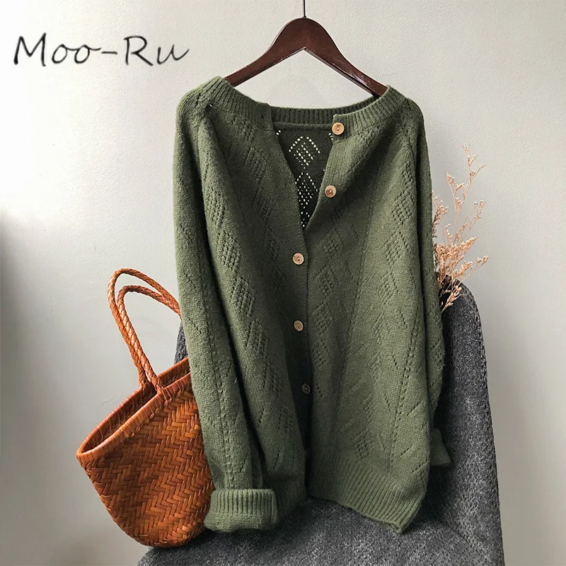 Moo-Ru 2020 Spring New Sweater Jacket Women Wear Sweater Cardigan Korean Version of The Western Style Jacket Cardigan Women