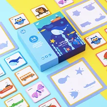 

Memory Matching Cards Children's Educational Toys Shadow Puzzle Wooden Early Head Start Training Kindergarten Supplies Baby Gift