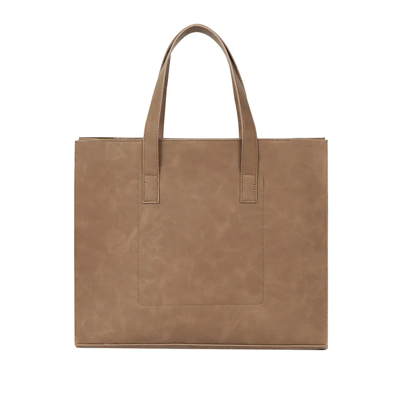 Tote Bag Mens Briefcase Womens Handbag Female Lawyer Bag Leather Handbag Business Vintage Bag For Laptop Storage Of Documents