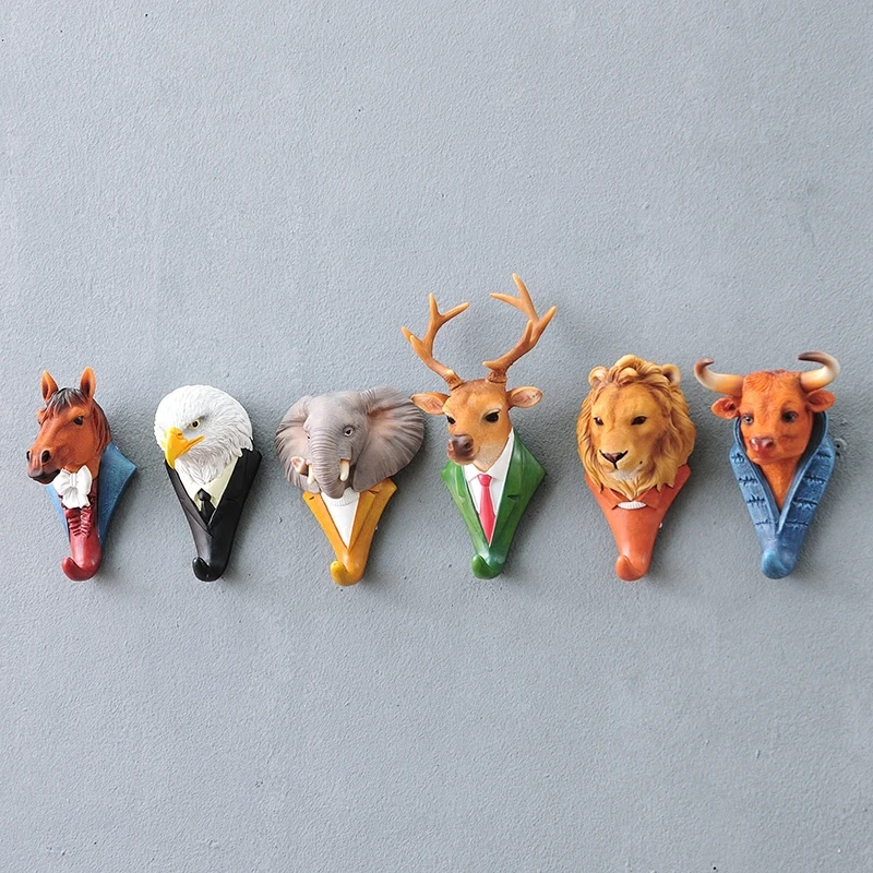 

Creative Animal Cute Clothing Display Racks Hook Holders Coat Hanger Cap Room Decor Show Wall Bag Keys Sticky Holder Suction