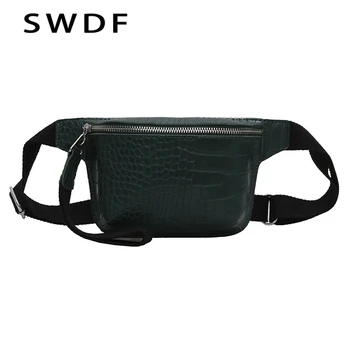 

SWDF Waist Bag Women PU Leather Fanny Pack Fashion Belt Bag Women Phone Pouch Casual Black Chest Bags Girls Shoulder Backpack