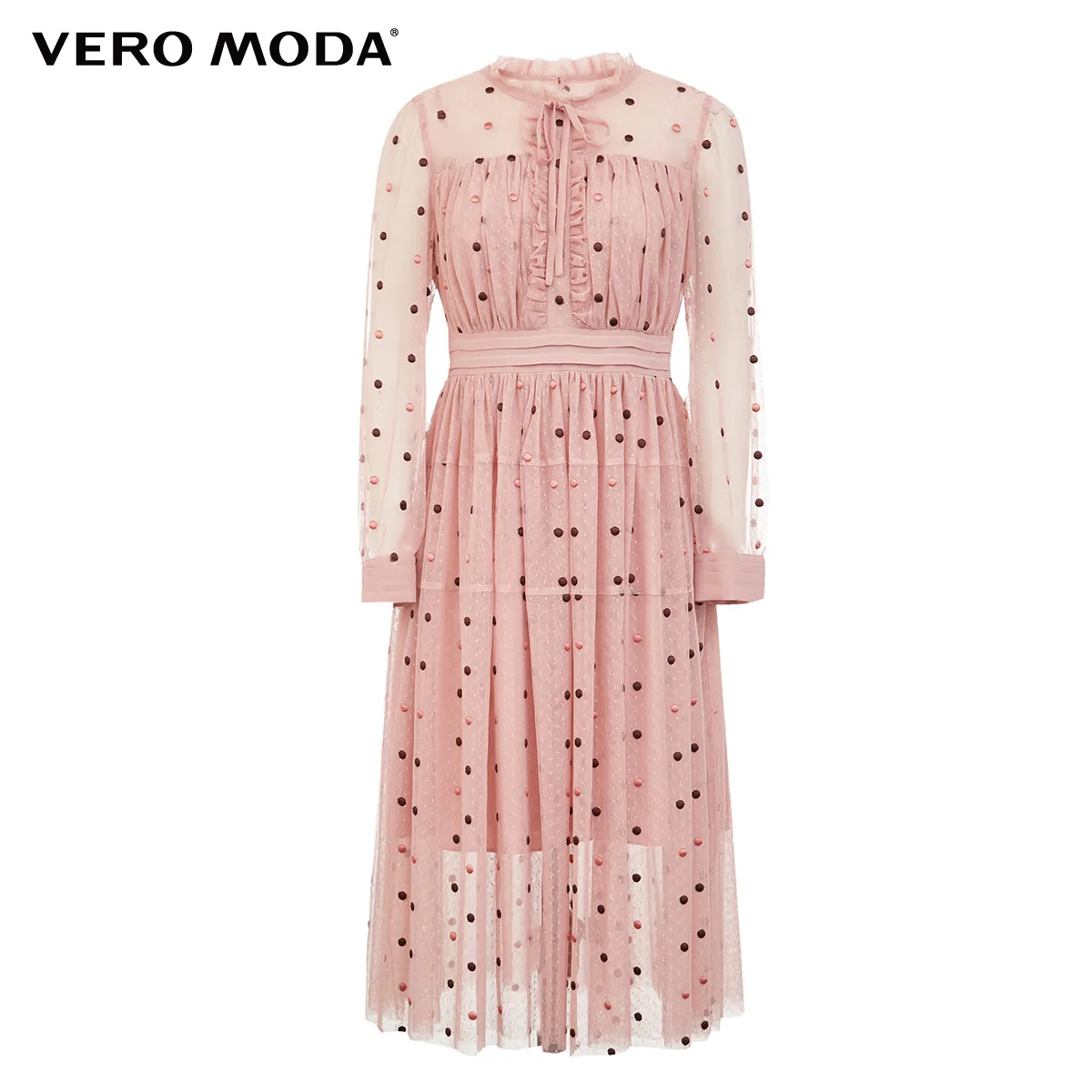 Vero Moda женское элегантное шифоновое платье в горошек во французском стиле | 31937D512