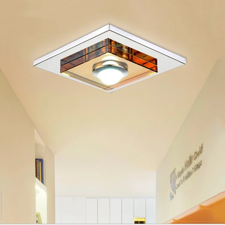 

Square LED Corridor Lights Square Crystal Hallway Lamp LED Crystal Hallway Entrance Lights Simple Crystal Ceiling Lamp