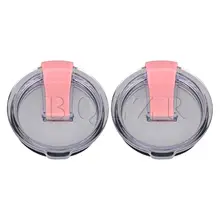 BQLZR 2 шт прозрачный розовый пластиковый разлив защитные крышки для 20 унций стаканчик путешествия