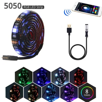 

Bluetooth APP Controller 5V RGB LED Light Bar 5050 USB Colorful TV Background TV Background Light Strip