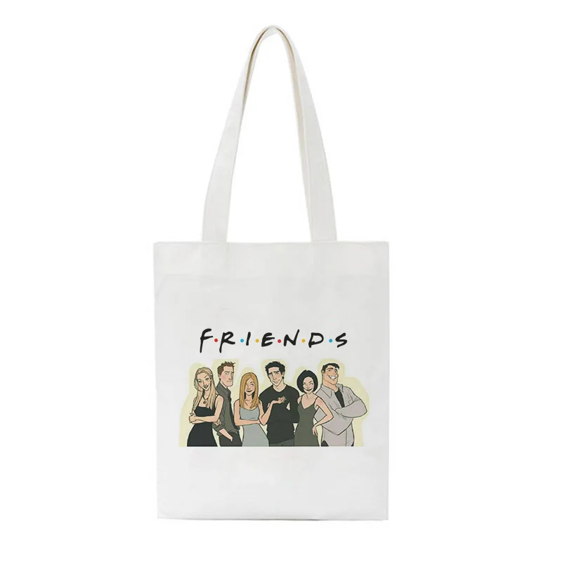 Женская сумка в стиле Харадзюку с надписью «FRIENDS» и надписью «Tv Show», новые модные женские сумки через плечо для отдыха, Большая вместительная сумочка, сумочка, сумки на плечо - Цвет: 4122