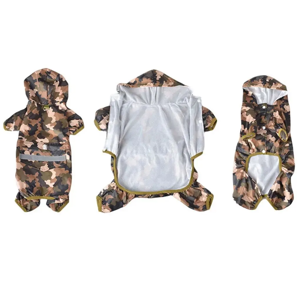 Breathable Raincoat For Dogs Waterproof Dog Coat Jacket Reflective Dog Raincoat Clothes For Small Medium Large Dogs