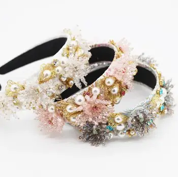 

New crystal hair accessories Baroque geometric luxury beautiful personality temperament ladies wild travel hair accessories