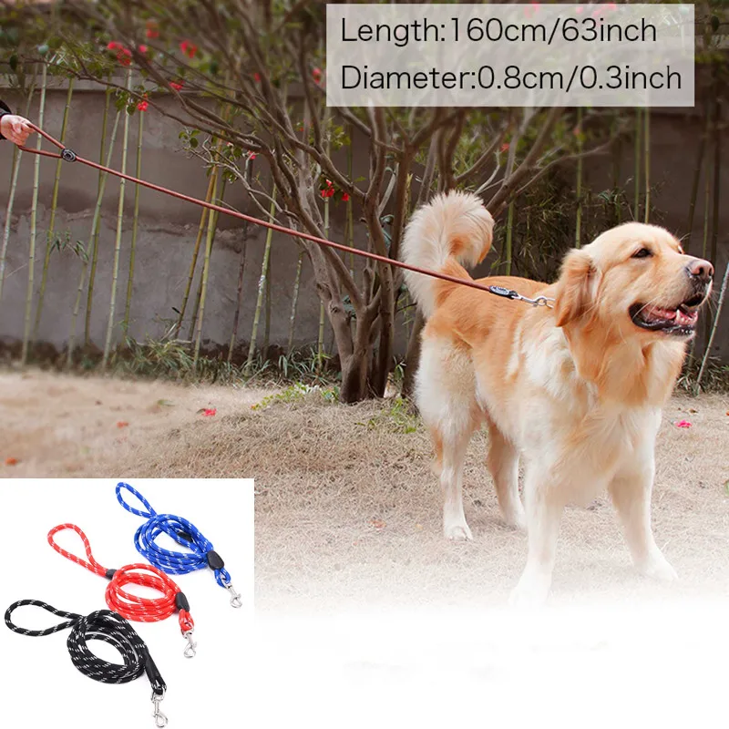 urable Nylon Dog Leash Pet Lead Training Walking Running Leads Rope For