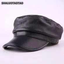 SHALUOTAOTAO Новинка Snapback модная овчина шляпа из натуральной кожи зимние теплые армейские кепки для мужчин и женщин для отдыха брендовые шапки