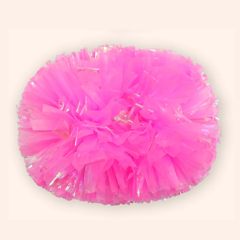 handle pink 6 шт./3 пары пластиковые ручки с металлическими помпонами для Черлидинга cheer pom ball cheer dance decorator Клубные товары для спорта - Цвет: handle pink