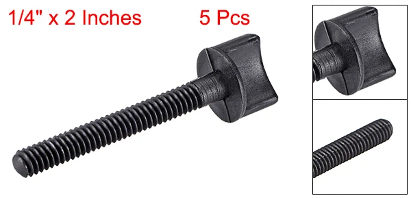 0.25x2Inch 5Pcs Uxcell 5/10 шт. винт с накатанной головкой M6x20/M6x30mm 0,25x2 дюйма 30/40/60/75 мм стержень Пластик метрические болты частичная резьба - Цвет: 0.25x2Inch 5Pcs